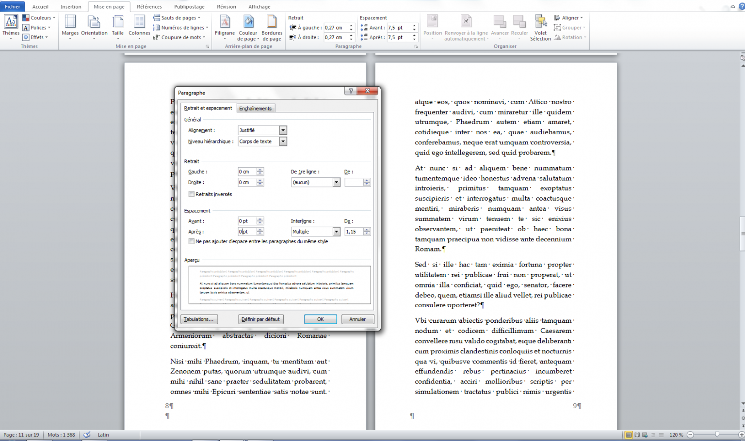 Word Paginer à Partir De La Page 3