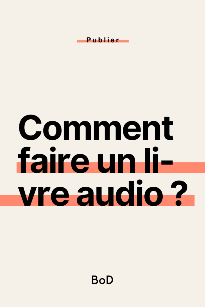 faire un livre audio, BoD Audio