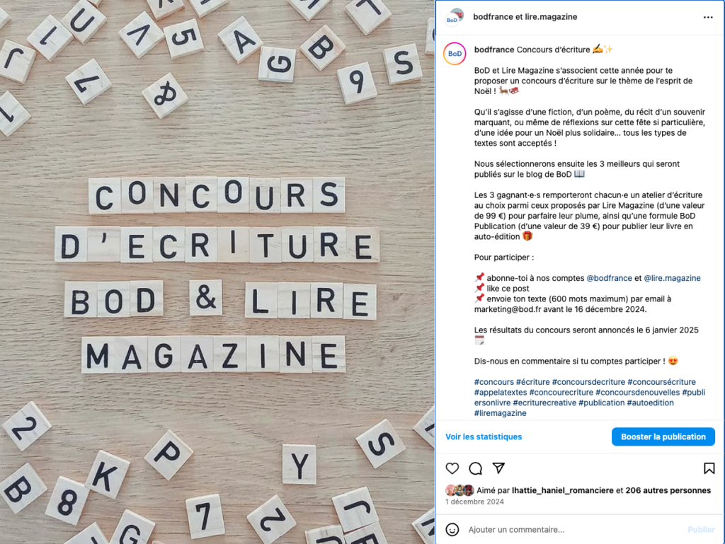 concours d'écriture BoD & Lire Magazine