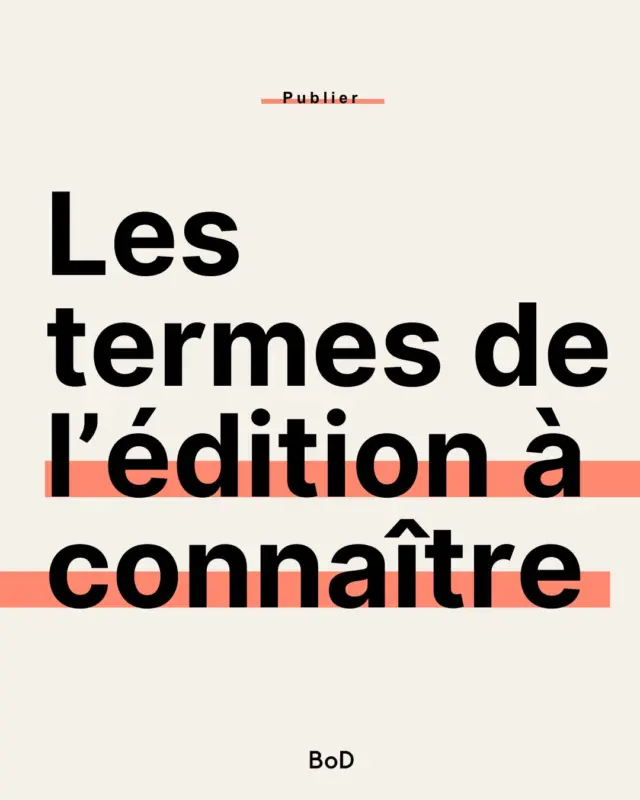 Quand on commence à se renseigner pour publier ou imprimer son livre, on tombe parfois sur des mots de jargon 🤯

👉 BAT, contreplat, grammage, fond perdu…

Chez BoD, on a fait le choix d'utiliser le plus de mots simples sur notre site, pour que tout le monde s’y retrouve. Mais connaître le vocabulaire des pros, c’est toujours utile et parfois même nécessaire !

➡️ Swipe pour découvrir ou redécouvrir ces termes techniques !

Il y en a que tu ne connaissais pas ?

#autoédition #édition #vocabulaireédition #impressionlivre #auteurindépendant #faireunlivre #lexiquedelédition #publiersonlivre #conseilsdecriture #autoedition #écriture #écrireunlivre